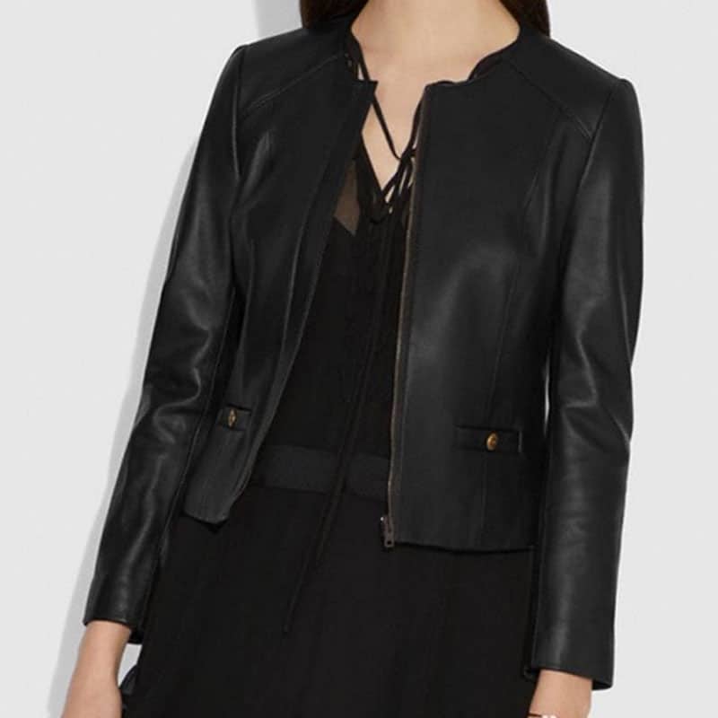 Good Looking Black Divine Leather jacket For Women’s