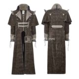 Gothic Velvet Fabric Long Coat For Mens