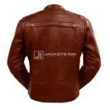 Honorable Exclusive Brown Tan Classy Leather jacket For Men`s