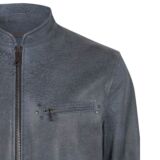 John Varvatos Collection Leather Zip Front jacket