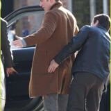 Chris Evans Knives Out Ransom Drysdale Brown Wool Coat