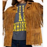 LIBERTY WEAR WOMENS SUEDE FRINGE SNAP FRONT JACKET 4 160x160