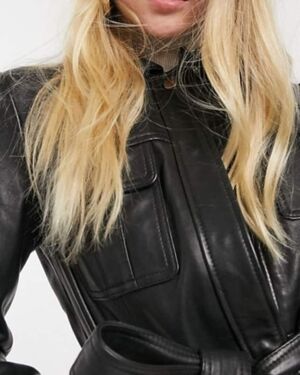Leather Belted jacket for Women