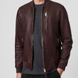 Leather Bomber jacket Men