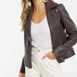 Leather jacket in Chocolate Color