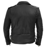 Lucas Mens Leather Biker Asymmetrical jacket