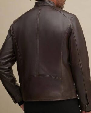 MARC NEW YORK Leather jacket with Zipper Pockets