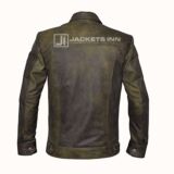 Marvelous Olive Green Classic Style Leather jacket For Men’s