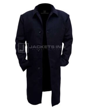 Matte Black Coat For Men
