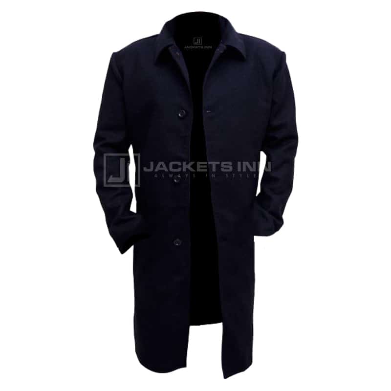 Matte Black Coat For Men