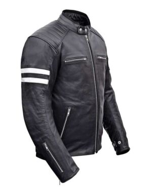 Men Classic Leather Motorcycle jacket