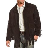 Men’s Black Fringe Suede Leather jacket
