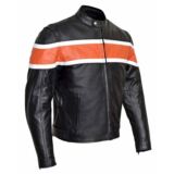 Men’s Classic Leather Motorcycle jacket CE Body Armor