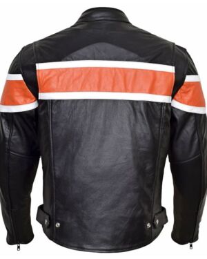 Men’s Classic Leather Motorcycle jacket CE Body Armor