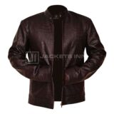 Men’s Crocodile Skin Brown Leather jacket