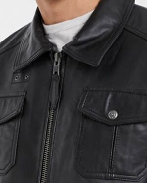 Men’s Premium Leather jacket in Black
