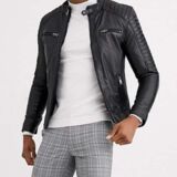 Men’s Real Leather 4 Pocket Biker jacket