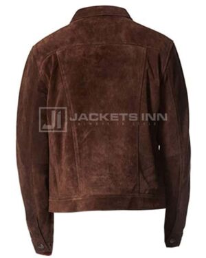 Men’s dark brown suede jacket