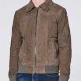 Men’s leather bomber style jacket