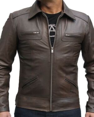Mens stylish leather jacket