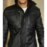 Modish Jet Black Slim fit Biker Real Leather jacket For Men’s