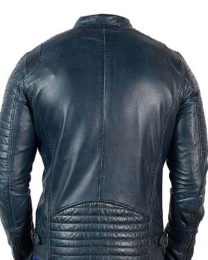 New genuine biker style leather jacket