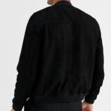 Original Black Suede Bomber jacket for Men