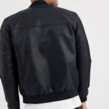 Original Leather Bomber jacket in Black