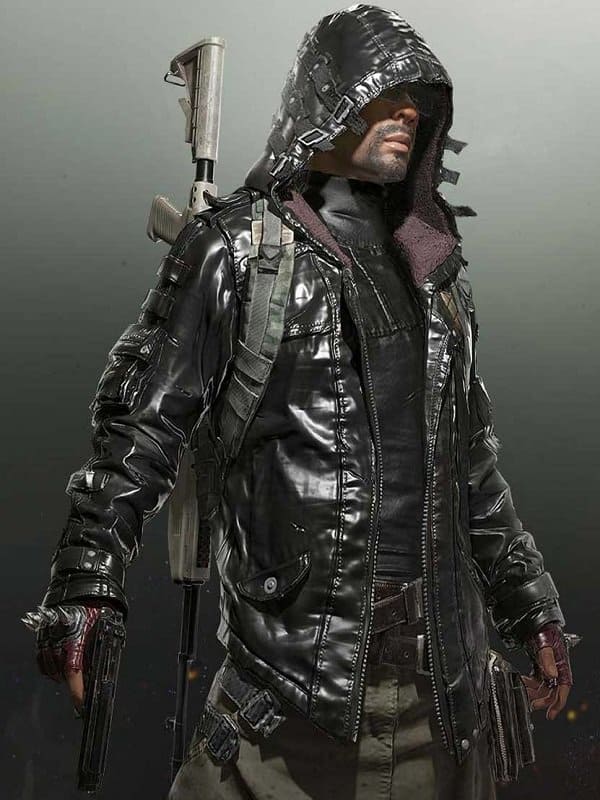 PUBG Battlegrounds Leather Hoodie jacket