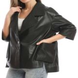 Pretty Classic Urban Style Leather jacket For Women