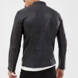Pure Leather Racer jacket in Black