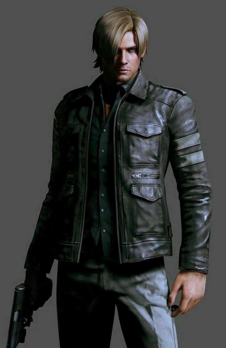 Resident Evil 6 Black Leather jacket