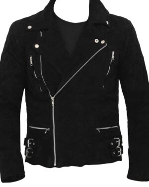 Rupert Suede Black Mens Western Leather jacket