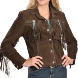 SCULLY FRINGE  BEADED BOAR SUEDE LEATHER JACKET 1 160x160