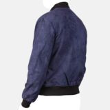 Shane Blue Suede Bomber jacket