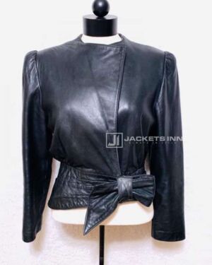 Stunning Black Lapeled Design jacket For Women