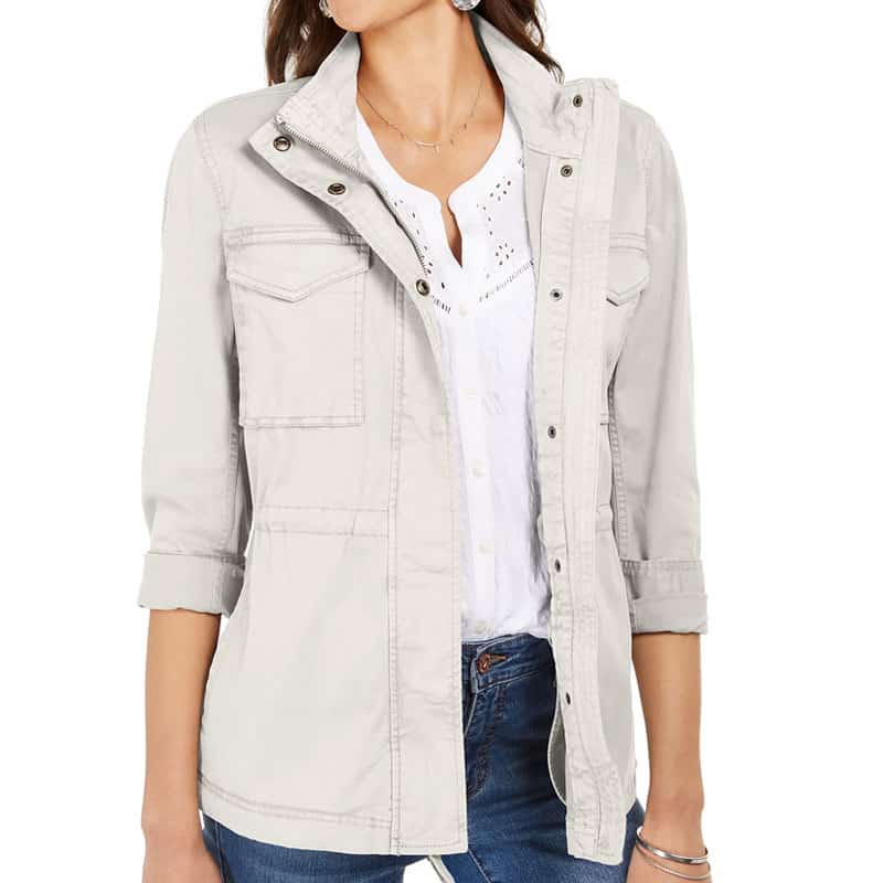 Style & Co Petite Cotton Utility jacket