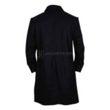 Stylish Black Lapel Wool Coat For Men