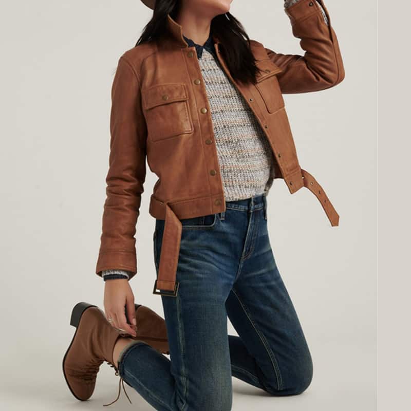 Stylish Cowgirl Brown Real Leather jacket For Women’s