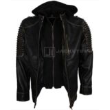 Suicide Squad Joker Mens Black Biker Leather jacket