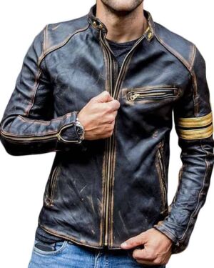 Vintage Motorcycle Distressed Leather jacket