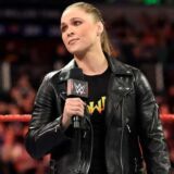WWE Ronda Rousey: Ladies Slim Leather Biker jacket