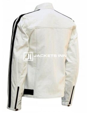 White leather jacket for modern Men`s