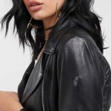 Women Bella leather jacket In Black