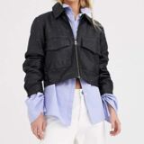 Women Boxy Leather jacket with Studs