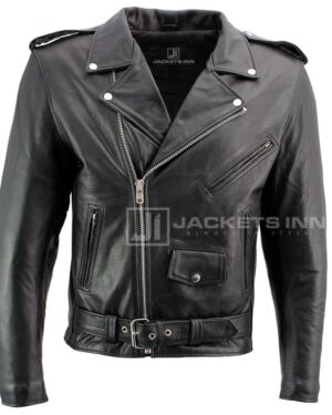 Xelement B7100 ‘Classic’ Men’s Black TOP GRADE Leather Motorcycle Biker jacket