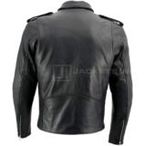 Classic Armored Men’s Black High-Grade Leather Motorcycle Biker jacket with X-Armor Protection