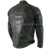 Executioner Men’s Black Leather Racer jacket with X-Armor Protection