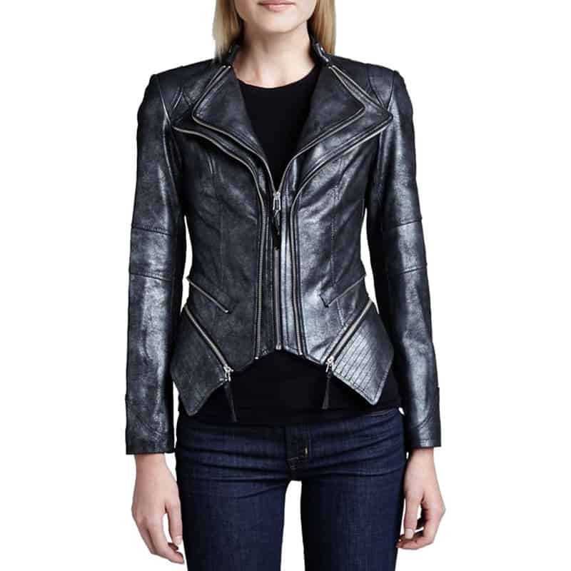 Appealing Double-zip Black Jacket For Women - Halloween Jacket ...