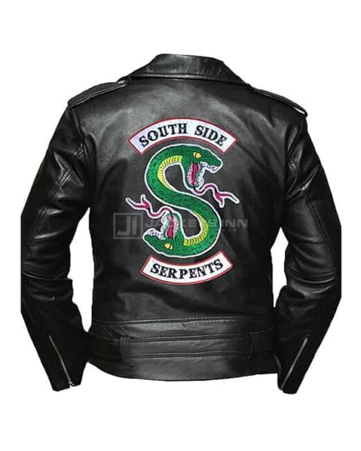 Southside Black Leather Jacket 4 Thegem Product Catalog
